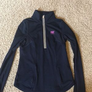 A&F navy zip up